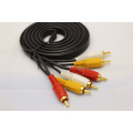 Premium Audio video 3RCA AV Cables gold-plated